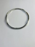 Minimalist Geometric Faceted Silver Bangle