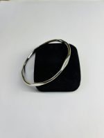 Minimalist Geometric Faceted Silver Bangle - Image 2