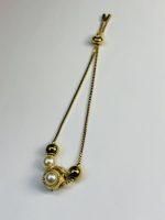 Golden Chain Pearl Skull Pendant Necklace - Image 3