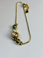 Golden Chain Pearl Skull Pendant Necklace - Image 4