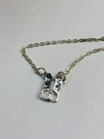 Silver-Toned Initial "U" Pendant Necklace - Image 4