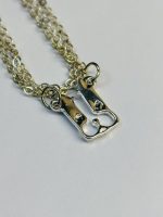 Silver-Toned Initial "U" Pendant Necklace