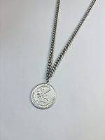 Silver-Toned Windmill Medallion Pendant Necklace