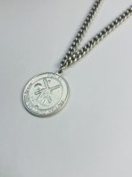 Silver-Toned Windmill Medallion Pendant Necklace - Image 2