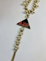 Delta Sigma Theta Pearl Statement Necklace - Image 3